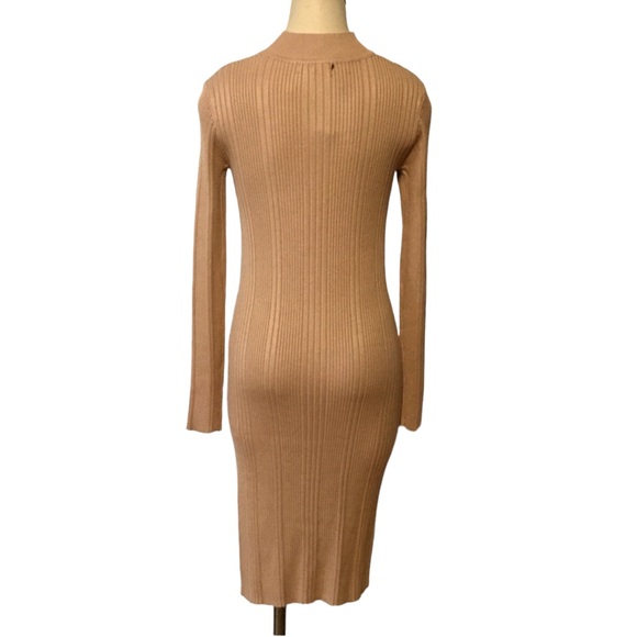 HOUSE OF HARLOW 1960 sz Medium Dress Ribbed Sexy Slits Bodycon Mock Neck NWT - Picture 6 of 10